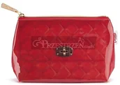 Kosmetyczki, organizery i kuferki - Catseye london KOSMETYCZKA CATSEYE - RED QUILTED - mała RQ6BS - miniaturka - grafika 1