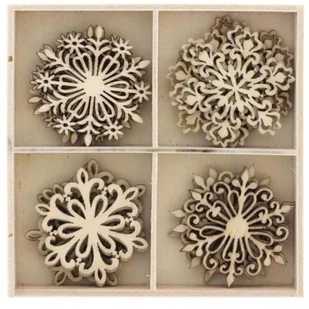 Galeria Papieru Zestaw ozdoby drewniane Śnieżynki (20) - Dekoratorstwo - miniaturka - grafika 2