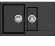 Zlewozmywaki - Aquasanita TESSA SQT151-601AW (BLACK METALIK) - miniaturka - grafika 1