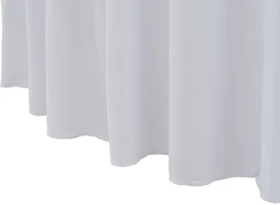 vidaXL Elastyczne obrusy z falbaną, 2 szt., 120 x 74 cm, białe - Obrusy i serwetki - miniaturka - grafika 3