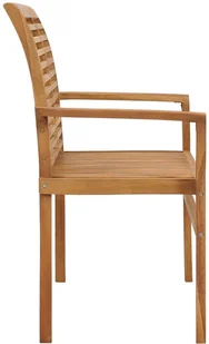 vidaXL Ławka ogrodowa, 112 cm, lite drewno tekowe - Ławki ogrodowe - miniaturka - grafika 4