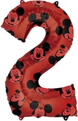 Urodziny dziecka - AMSCAN Balon foliowy cyfra 2 Myszka Mickey - cm - 1 szt. - miniaturka - grafika 1