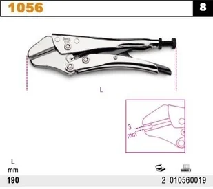 Beta SZCZYPCE NASTAWNE SAMOBLOKUJĄCE 190MM 1056 (1052/190) - Kombinerki i obcęgi - miniaturka - grafika 4