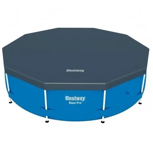 Bestway 58036 flowclear PVC plandeka do przykrywania- 305 cm Steel Pro Max puli  305 cm , szary - Akcesoria do basenów - miniaturka - grafika 4