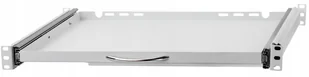 StalFlex Półka do szafy 19" pod klawiaturę i myszkę 350 mm 1U wysuwana szara RSR19-1U-350G-KM - Akcesoria do szaf serwerowych - miniaturka - grafika 2