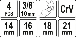 Yato ZESTAW NASADEK DO ŚWIEC ISKROWYCH 4 SZT - Narzędzia warsztatowe - miniaturka - grafika 4