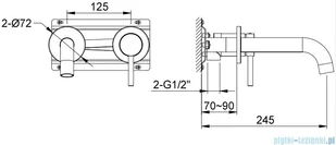 KOHLMAN Axel Black bateria umywalkowa podtynkowa czarny mat QW180AB | - Baterie umywalkowe - miniaturka - grafika 2