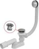Syfony - Alca PLAST Alcaplast Syfon wannowy z korkiem CLIK/CLAK wyjmowany odpływ metal długość 100 cm) A504CKM-100 ! - miniaturka - grafika 1