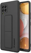 Etui i futerały do telefonów - Wozinsky Kickstand Case elastyczne silikonowe etui z podstawką Samsung Galaxy A42 5G czarny - miniaturka - grafika 1