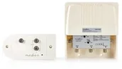 Wzmacniacze antenowe - Wzmacniacz Nedis Sada zesilovače a stožárového držáku VHF UHF Max zisk 25 dB SAMP100WT) - miniaturka - grafika 1