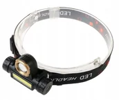 Latarki - Latarka czołowa Czołówka Cob Led akumlatorowa 4594 - miniaturka - grafika 1