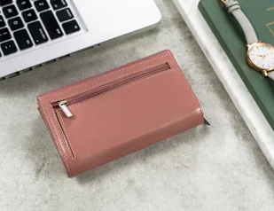 Cavaldi 4U Klasyczny skórzany portfel damski z klapą na zatrzask - Portfele - miniaturka - grafika 5