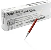 Pióra kulkowe - Pentel LRN5-B wkłady do długopisów EnerGel, grubość kreski 0,25 mm, 12 sztuk, czerwony LRN5-B - miniaturka - grafika 1