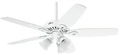 Wentylatory sufitowe - Hunter 50560 wentylator sufitowy Builder Plus skrzydła z lampką, biały, 132 cm 50560 - miniaturka - grafika 1
