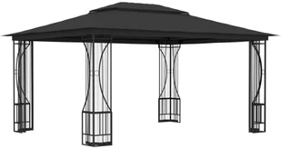 vidaXL Altana ogrodowa z zasłonami, 300x400x265 cm, antracytowa - Altany ogrodowe - miniaturka - grafika 5