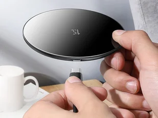 Baseus Ładowarka indukcyjna QI Simple Wireless Charger 15W black WXJK-B01 - Ładowarki do telefonów - miniaturka - grafika 4