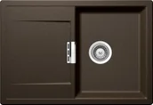 Zlewozmywaki - Schock kompaktowy kuchenny 74 x 51 cm Mono D-100S brąz - CRISTADUR brązowy z ociekaczem od szerokości 45 cm - miniaturka - grafika 1