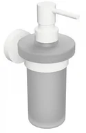 Mydelniczki i dozowniki mydła - Bemeta WHITE dozownik do mydła szklany z białym uchwytem 230 ml 104109014 104109014 - miniaturka - grafika 1