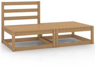 vidaXL 2-cz. zestaw wypoczynkowy do ogrodu, miodowy brąz, sosnowy - Komplety wypoczynkowe - miniaturka - grafika 3