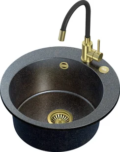 STEINER Zlewozmywak granitowy czarny JAMES 210 + bateria MAGGIE ART5151S1BP_3323503BL_Z - Zlewozmywaki - miniaturka - grafika 4