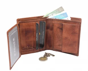 Wild Portfel Męski Skórzany JENNIFER JONES 5706 Skóra Licowa Mały Pionowy Bez Zapięcia - Portfele - miniaturka - grafika 5