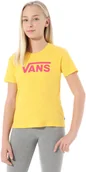 Koszulki dla dziewczynek - Vans t-shirt GIRLS FLYING V CREW TEE Lemon Chrome - miniaturka - grafika 1