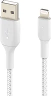 Kable komputerowe i do monitorów - Belkin Kabel USB Kabel Braided USB Lightning 15cm biały-CAA002bt0MWH CAA002bt0MWH - miniaturka - grafika 1