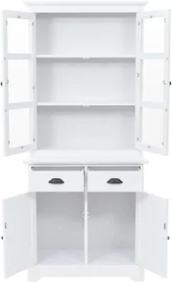 vidaXL Kredens 4-drzwiowy, MDF i drewno sosnowe, 80x40x180 cm vidaXL - Kredensy - miniaturka - grafika 7