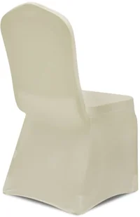 vidaXL Elastyczne pokrowce na krzesła, kremowe, 12 szt. - Pokrowce na meble - miniaturka - grafika 6