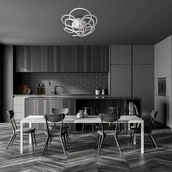 Lampy sufitowe - Näve Lampa sufitowa LED Rizado, step-dim, nikiel satyna - miniaturka - grafika 1