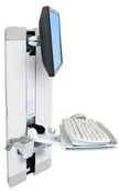 Uchwyty do telewizora - Ergotron StyleView Vertical Lift Biały wysuwana klawiatura myszki do odkładania + scannerhalterung wyświetlacz do 61 cm 24 cale 60-609-216 - miniaturka - grafika 1