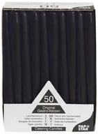 Świece - Papstar 10392 50 świece do kandelabrów, średnica: 2,2 cm, długość: 25 cm, czarne 10392 - miniaturka - grafika 1