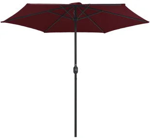 vidaXL Parasol ogrodowy na słupku aluminiowym, 270x246 cm, bordowy 47348 - Parasole ogrodowe - miniaturka - grafika 5
