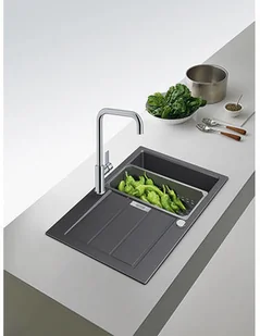 Franke Zlewozmywak granitowy Sirius S2D 611-78 1-komorowy z ociekaczem onyx 143.0612.629 - Zlewozmywaki - miniaturka - grafika 4