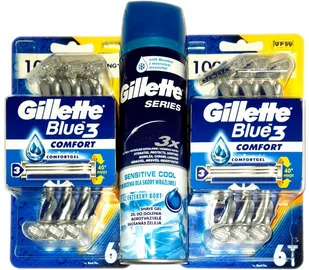 Gillette Procter & Gamble Blue3 Comfort Jednorazowa maszynka do golenia dla mężczyzn 6 sztuk - Maszynki do golenia i wkłady - miniaturka - grafika 2