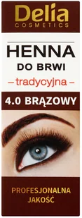 Delia Cosmetics Henna farbka do brwi odcień 4.0 Brown - Akcesoria i kosmetyki do stylizacji brwi - miniaturka - grafika 6