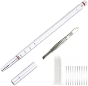 Brzytwy fryzjerskie - Gepard SREBRNA BRZYTWA OŁÓWEK FRYZJERSKI DO KONTUROWANIA WŁOSÓW R-PEN-05-S - miniaturka - grafika 1