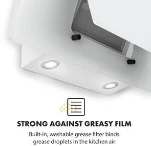 Klarstein Sabia 90 Biały (CGCH2-Sabia-90-WH) - Okapy kuchenne - miniaturka - grafika 9