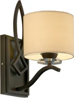 Lampy ścienne - Argon ABAŻUROWA lampa ŚCIENNA Kinkiet ANCORA 237 1pł Brązowy kremowy - miniaturka - grafika 1