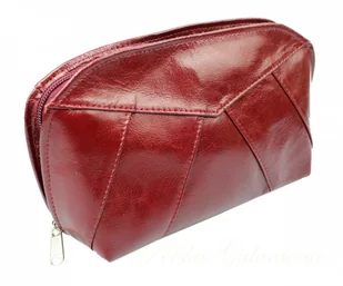 ŻAKO (PL) Wytrzymała Skórzana Kosmetyczka Półokrągła ŻAKO (PL) Średnia Skóra Naturalna - Kosmetyczki, organizery i kuferki - miniaturka - grafika 3