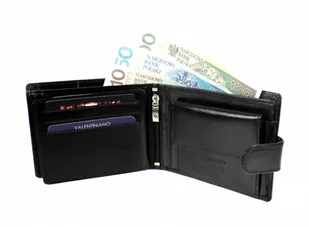 VALENTINIANO Portfel Męski Skórzany VALENTINIANO (PL) Skóra Cielęca Poziomy Duży Jedno Skrzydełko Pionowy Suwak 7870 - Portfele - miniaturka - grafika 5