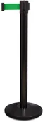 Akcesoria do reklamy - Słupek odgradzający czarny z taśmą zieloną 2,2m - miniaturka - grafika 1