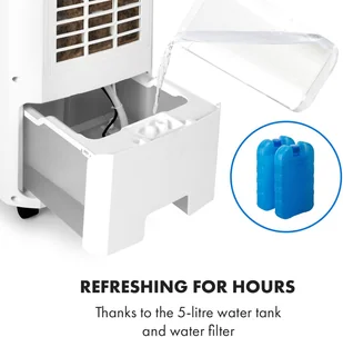 Klarstein Klarstein Iceberg Pure, chłodnica powietrza, natężenie przepływu powietrza: 283 m/h, 65 W, zbiornik: 5 l HTR7-IcebergPureW - Klimatory - miniaturka - grafika 11