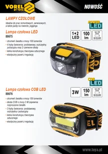 VOREL LAMPA CZOŁOWA LED 1W 88675 ZYSKAJ RABAT 30 ZŁ 88675 - Latarki - miniaturka - grafika 5