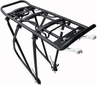 Bagażniki rowerowe - DeOne Bagażnik rowerowy tylny regulowany 24", 26", 28" aluminium czarny - miniaturka - grafika 1