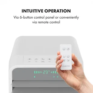 Wentylator Klarstein Townhouse, wentylator/chłodnica powietrza, 7 l, 110 W, pilot zdalnego sterowania, 2x pakiet lodowy, biały ACO4-TownhouseWH - Wentylatory - miniaturka - grafika 7