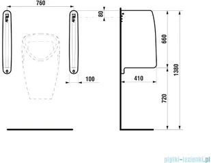 Roca Wing 2 przegroda pisuarowa A387093000 - Kompakty WC - miniaturka - grafika 2