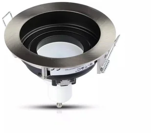 v-tac Oprawa Oczko V-TAC Aluminiowa GU10 Okrągła Satyna/Czarna VT-781 - Oprawy, klosze i abażury - miniaturka - grafika 6