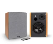 Głośniki i kolumny - Auna Line 500 A Drewno + Czarny (JO2-R50BT) Drewno + Czarny - miniaturka - grafika 1