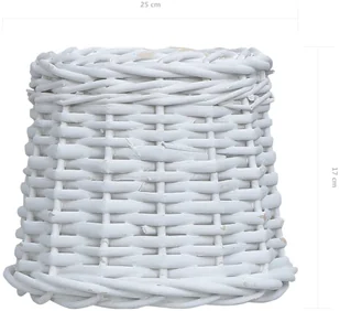 vidaXL vidaXL Wiklinowy klosz, 25 x 17 cm, biały - Oprawy, klosze i abażury - miniaturka - grafika 5